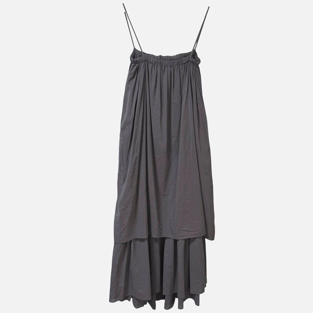 Charcoal / Brown Maxi Sundress with Spaghetti Straps